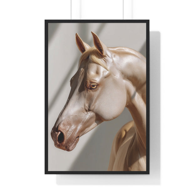 Elegant Horse Framed Poster, Art Decor, Animal Wall Art, Horse Lover Gift, Home Interior, Equine Photography