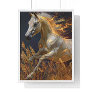 Majestic Horse Framed Art Print - Equestrian Decor, Nature Wall Art, Horse Lover Gift, Home Decoration, Animal Poster