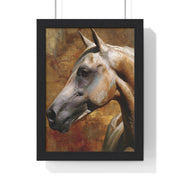 Majestic Horse Vertical Framed Poster | Equine Wall Art, Horse Lover Gift, Rustic Home Decor, Equestrian Art, Animal Print