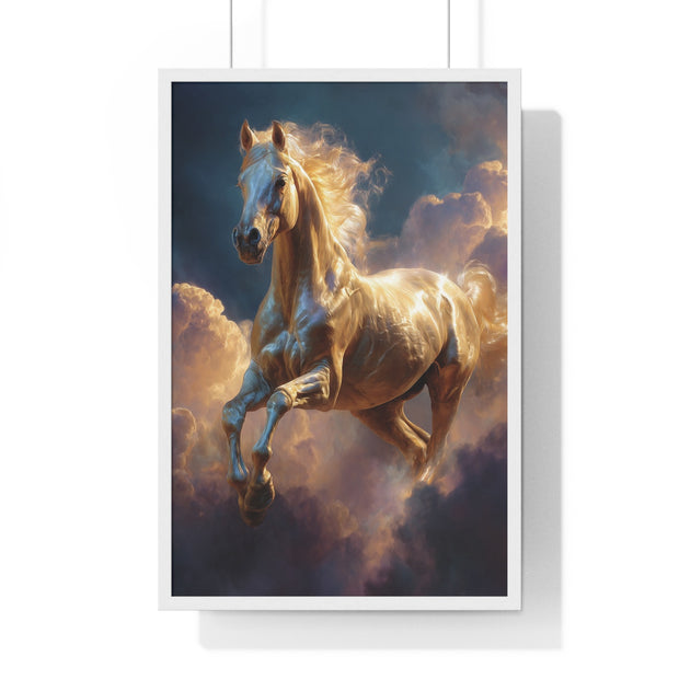 Majestic Horse Framed Poster, Equine Art, Home Decor, Wall Art, Gift for Horse Lovers, Equestrian Decor