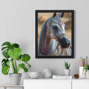 Elegant Horse Framed Art Print, Equine Wall Decor, Horse Lover Gift, Bohemian Home Decor, Nature-Inspired Wall Art