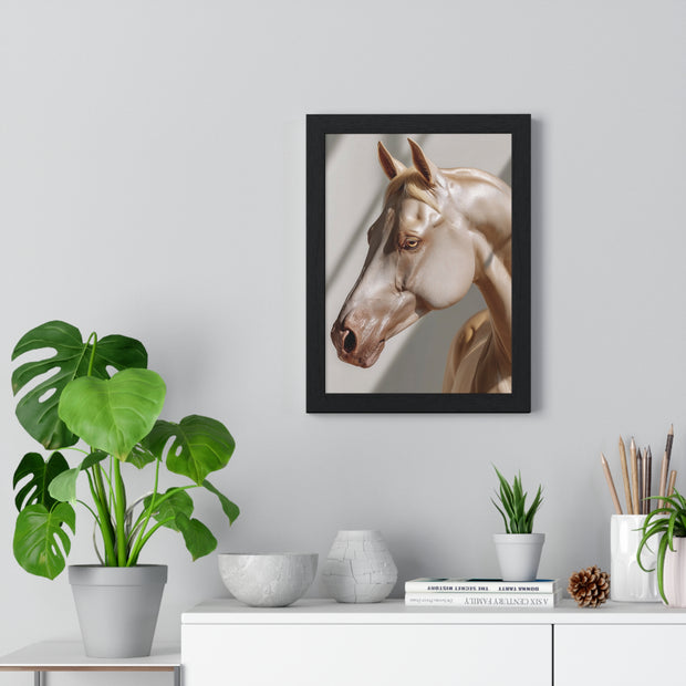 Elegant Horse Framed Poster, Art Decor, Animal Wall Art, Horse Lover Gift, Home Interior, Equine Photography