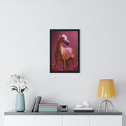 Elegant Horse Art Framed Poster, Equine Decor, Horse Lover Gift, Wall Art for Home, Unique Gift for Her, Animal Artwork