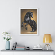 Majestic Horse Framed Poster | Equestrian Wall Art, Horse Lover Gift, Home Decor, Animal Art Print, Equine Photography