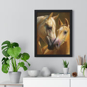 Horse Love Vertical Framed Poster, Equine Wall Art, Farmhouse Decor, Gift for Horse Lovers, Equestrian Home Decor