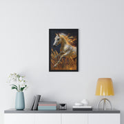 Majestic Horse Framed Art Print - Equestrian Decor, Nature Wall Art, Horse Lover Gift, Home Decoration, Animal Poster