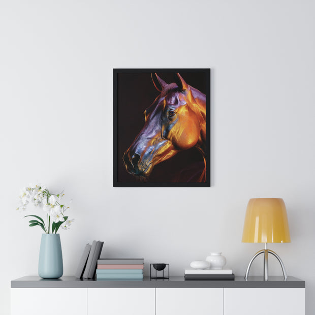 Stunning Horse Wall Art - Vertical Framed Poster, Equestrian Decor, Animal Lover Gift, Home and Office Wall Decor, Unique Art Piece