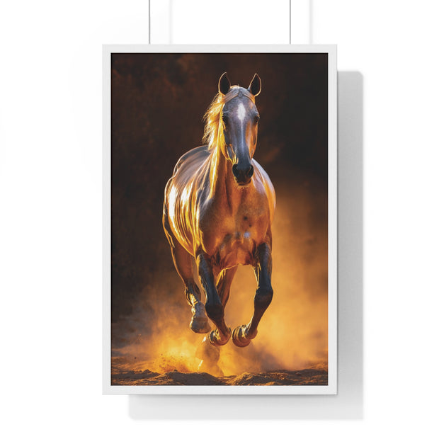 Majestic Horse Framed Poster - Equestrian Art, Horse Lover Gift, Home Decor, Animal Lover Wall Art, Rustic Style