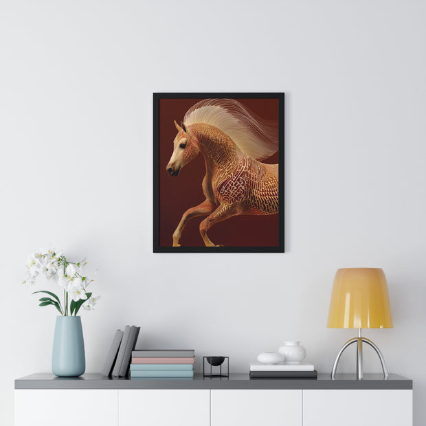 Majestic Horse Art Print, Vertical Framed Poster, Horse Decor, Equestrian Gift, Wall Art for Home, Animal Lover Decoration