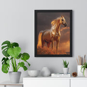 Majestic Horse Vertical Framed Poster | Equestrian Art | Home Decor | Art Print for Horse Lovers | Gift for Animal Enthusiasts
