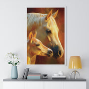 Elegant Horse Art Print, Framed Horse Poster, Equine Wall Decor, Animal Lover Gift, Cozy Home Decoration