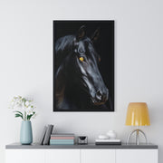 Elegant Horse Portrait Wall Art, Framed Horse Print, Home Decor, Animal Lover Gift, Equine Artwork, Living Room Decoration