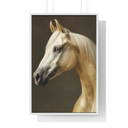 Elegant Horse Framed Poster | Modern Wall Art | Equine Decor | Horse Lover Gift | Farmhouse Decor | Art for Animal Enthusiasts
