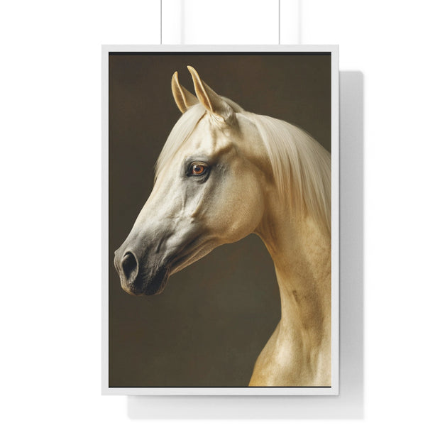 Elegant Horse Framed Poster | Modern Wall Art | Equine Decor | Horse Lover Gift | Farmhouse Decor | Art for Animal Enthusiasts