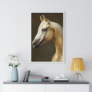 Elegant Horse Framed Poster | Modern Wall Art | Equine Decor | Horse Lover Gift | Farmhouse Decor | Art for Animal Enthusiasts