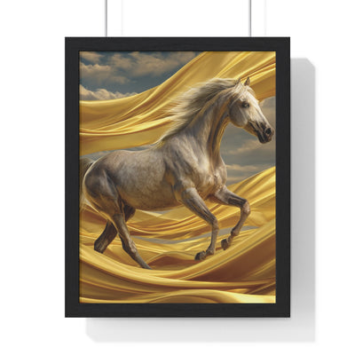Majestic Horse Framed Poster - Equine Wall Art, Home Decor, Gift for Horse Lovers, Equestrian Art, Nature Inspired Decoration