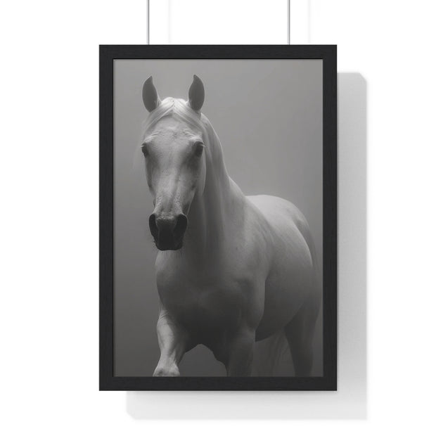 Elegant Equine Wall Art Decor, Black and White Horse Poster, Modern Home Decoration, Animal Lover Gift, Equine Photography Print