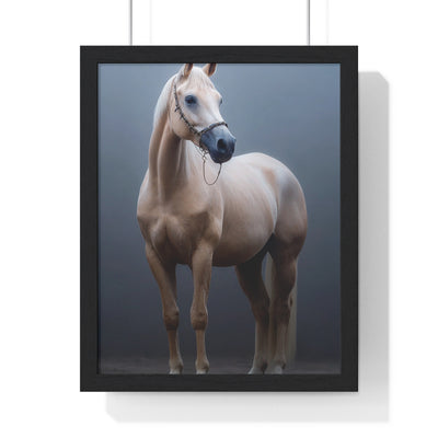 Elegant Horse Framed Poster, Equine Art Print, Wall Decor, Gift for Horse Lovers, Living Room Artwork, Equestrian Home Decoration