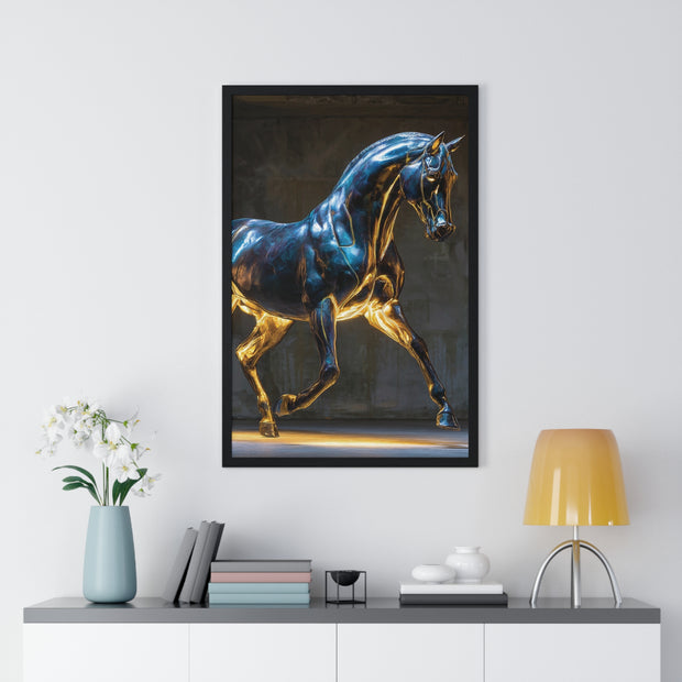 Elegant Horse Framed Wall Art Print, Modern Home Decor, Equestrian Decor, Gallery Wall Art, Horse Lover Gift