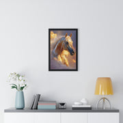 Stunning Horse Artwork Vertical Framed Poster, Horse Lovers Gift, Equestrian Home Decor, Animal Wall Art, Unique Gift Idea