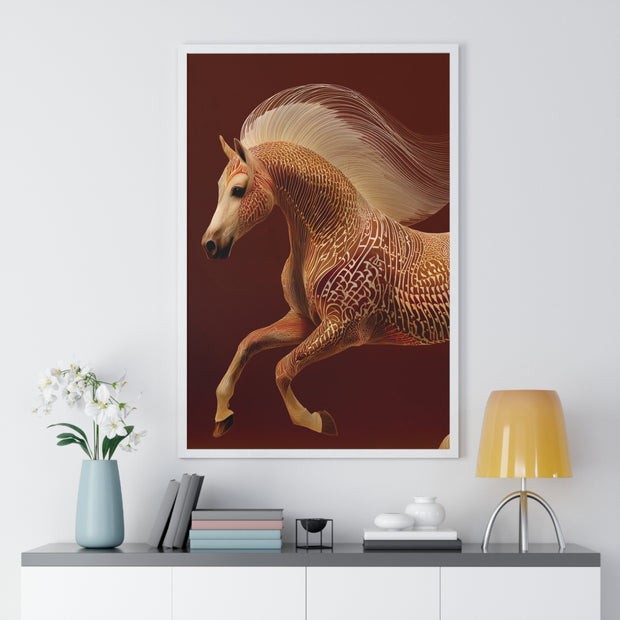 Majestic Horse Art Print, Vertical Framed Poster, Horse Decor, Equestrian Gift, Wall Art for Home, Animal Lover Decoration