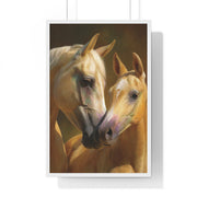 Horse Love Vertical Framed Poster, Equine Wall Art, Farmhouse Decor, Gift for Horse Lovers, Equestrian Home Decor
