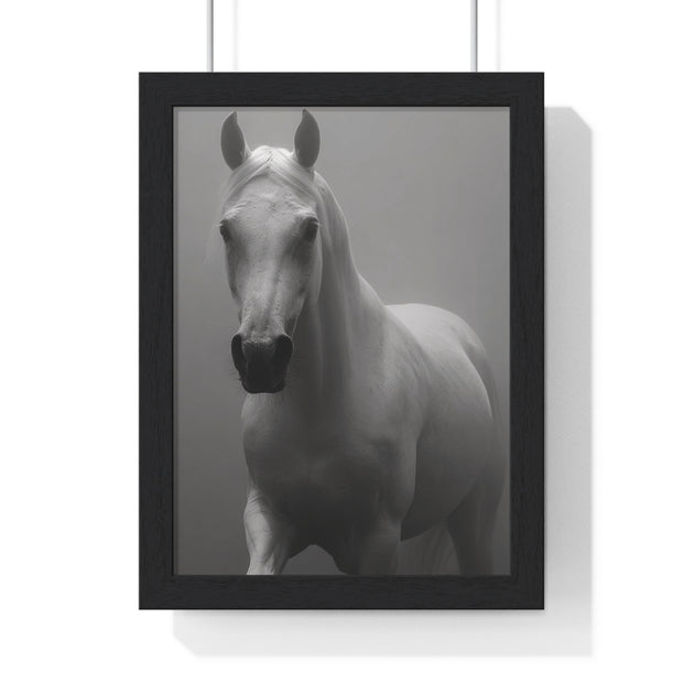Elegant Equine Wall Art Decor, Black and White Horse Poster, Modern Home Decoration, Animal Lover Gift, Equine Photography Print