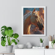 Majestic Horse Vertical Framed Poster | Elegant Horse Wall Art, Home Decor, Equine Lover Gift, Nature-Inspired Decoration, Animal Art Print