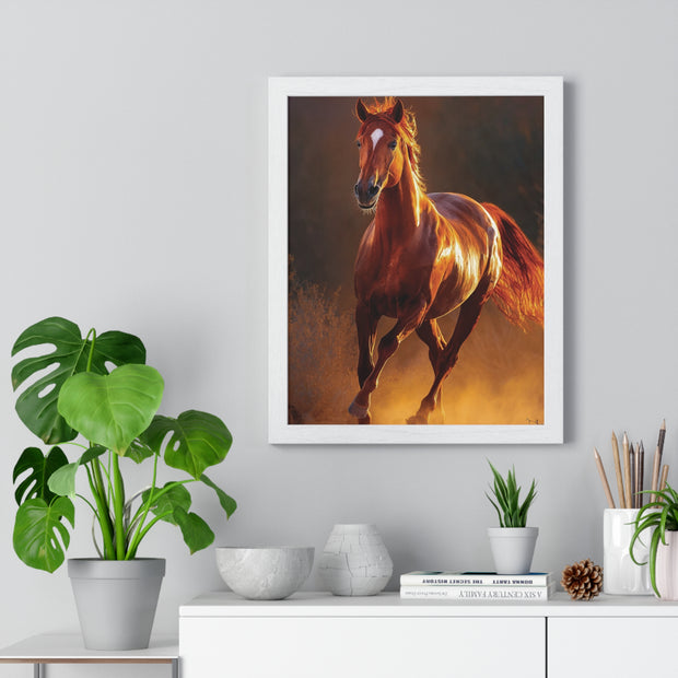 Majestic Horse Framed Poster, Equine Wall Art, Rustic Home Decor, Animal Lover Gift, Equestrian Decor, Farmhouse Wall Art