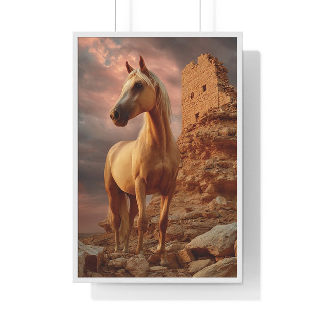 Majestic Horse Wall Art Print, Framed Nature Poster, Home Decor, Equestrian Gift, Western Wall Art