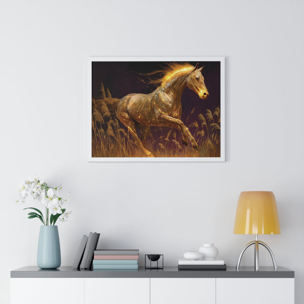 Majestic Horse Framed Art Print, Bohemian Home Decor, Horse Lover Gift, Equine Wall Art, Nature Poster, Ranch Decor