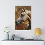 Majestic Horse Vertical Framed Poster | Equine Wall Art, Horse Lover Gift, Rustic Home Decor, Equestrian Art, Animal Print