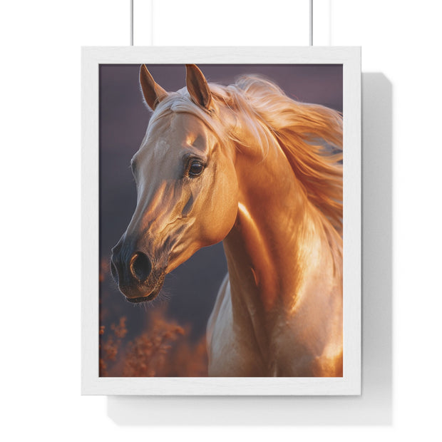 Majestic Horse Framed Poster | Equine Wall Art | Nature Decor | Gift for Horse Lovers | Equestrian Home Decor | Birthday & Housewarming