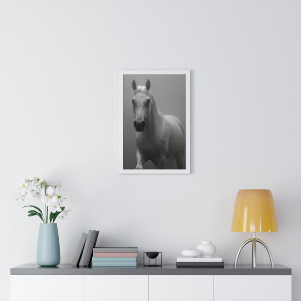 Elegant Equine Wall Art Decor, Black and White Horse Poster, Modern Home Decoration, Animal Lover Gift, Equine Photography Print