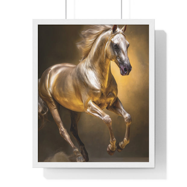 Majestic Horse Vertical Framed Poster, Equine Art Print, Home Decor, Animal Lover Gift, Equestrian Wall Art, Horse-Themed Decoration