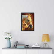Elegant Horse Art Print, Framed Horse Poster, Equine Wall Decor, Animal Lover Gift, Cozy Home Decoration