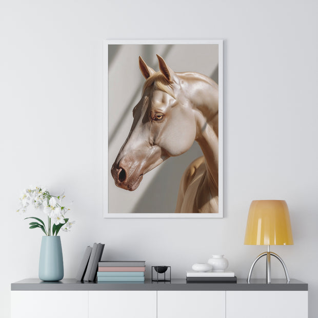 Elegant Horse Framed Poster, Art Decor, Animal Wall Art, Horse Lover Gift, Home Interior, Equine Photography