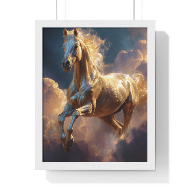 Majestic Horse Framed Poster, Equine Art, Home Decor, Wall Art, Gift for Horse Lovers, Equestrian Decor