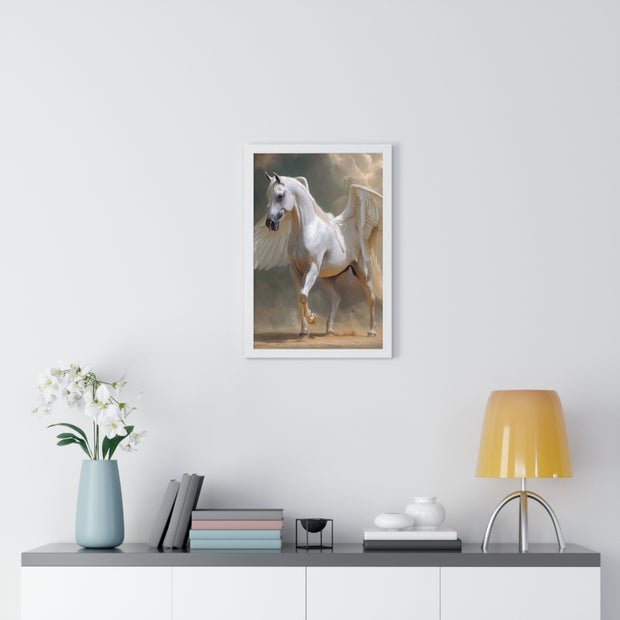 Whimsical Winged Horse Art Print, Fantasy Wall Decor, Fairy Tale Decor, Horse Lovers Gift, Magical Home Accent