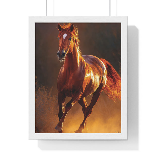Majestic Horse Framed Poster, Equine Wall Art, Rustic Home Decor, Animal Lover Gift, Equestrian Decor, Farmhouse Wall Art
