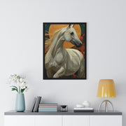 Majestic Horse Vertical Framed Poster, Equine Art, Animal Lover Decor, Gift for Horse Lovers, Home Wall Art, Rustic Farmhouse Style