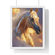 Stunning Horse Artwork Vertical Framed Poster, Horse Lovers Gift, Equestrian Home Decor, Animal Wall Art, Unique Gift Idea