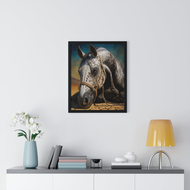 Stunning Horse Art Print, Vertical Framed Poster, Equestrian Decor, Animal Lover Gift, Rustic Home Art, Western Wall Art