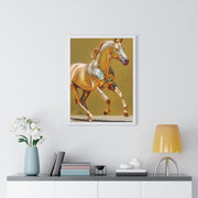 Elegant Horse Art Print, Vertical Framed Poster, Equine Decor, Modern Wall Art, Animal Lover Gift, Home Office Decoration