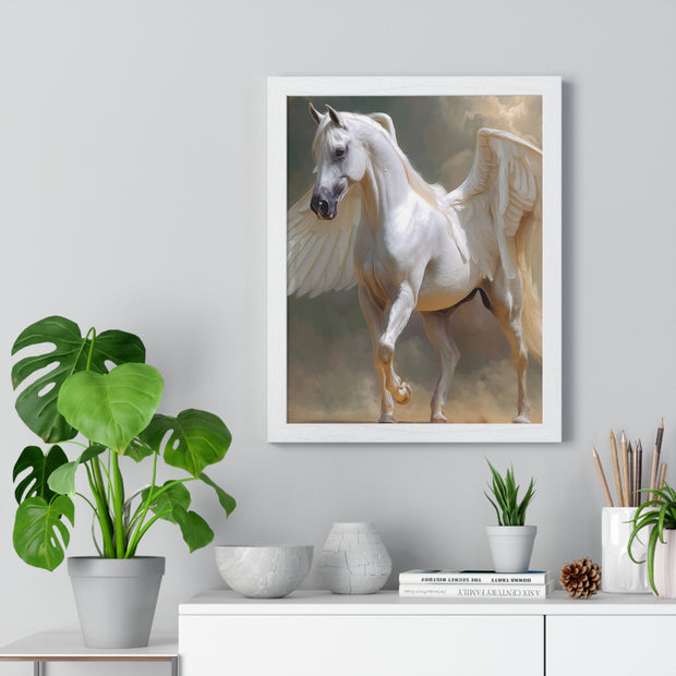 Whimsical Winged Horse Art Print, Fantasy Wall Decor, Fairy Tale Decor, Horse Lovers Gift, Magical Home Accent