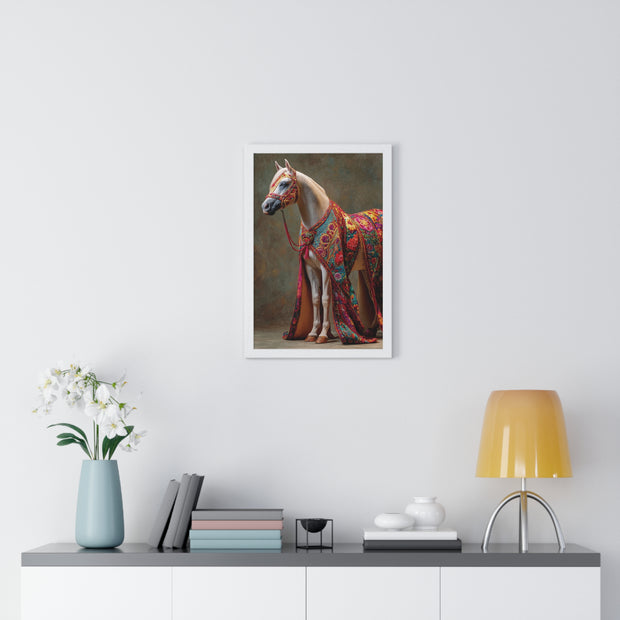 Vibrant Horse Art Print, Elegant Wall Decor, Farmhouse Style Home Decor, Gift for Horse Lovers, Equestrian Artwork