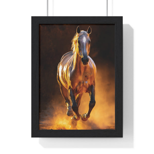 Majestic Horse Framed Poster - Equestrian Art, Horse Lover Gift, Home Decor, Animal Lover Wall Art, Rustic Style