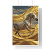 Majestic Horse Framed Poster - Equine Wall Art, Home Decor, Gift for Horse Lovers, Equestrian Art, Nature Inspired Decoration