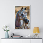 Elegant Horse Framed Art Print, Equine Wall Decor, Horse Lover Gift, Bohemian Home Decor, Nature-Inspired Wall Art