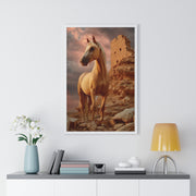 Majestic Horse Wall Art Print, Framed Nature Poster, Home Decor, Equestrian Gift, Western Wall Art